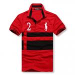polo paris ralph lauren hommes tee shirt detail cotton rl2 red black